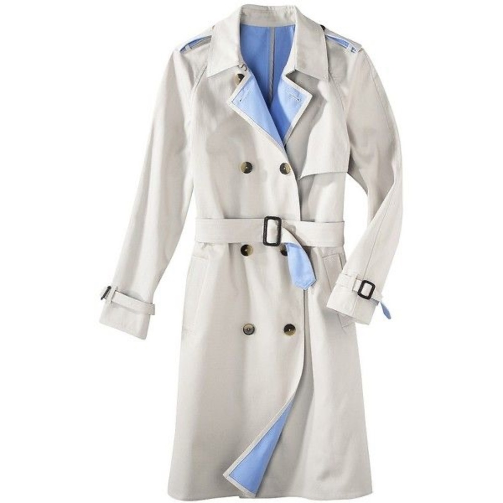 Phillip Lim for Target Beige Trench Coat with Blue Lining